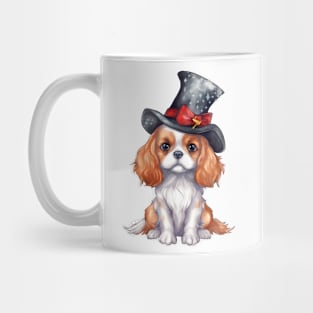 Watercolor Cavalier King Charles Spaniel Dog in Magic Hat Mug